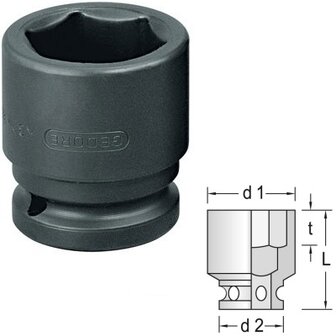 Dowidat 3/4&quot; slagmoerdop 14mm