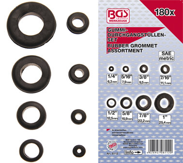 BGS doorvoerringen rubber 180-delig inch