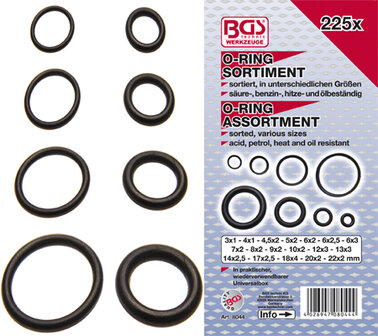 BGS O-Ring 3-22 mm 225-delig