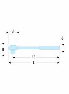 Facom 1/2 Ratel stofdicht omschakelbaar