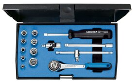 Gedore 1/4 Doppenset 3/16 t/m 1/2 AF 20 EAU-20