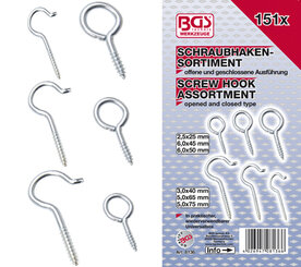 BGS schroefhaken 151-delig